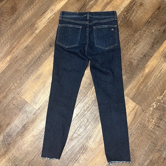 Rag & Bone 10 Inch Ankle Skinny Jeans Raw Hem  Size 25 - Picture 7 of 9